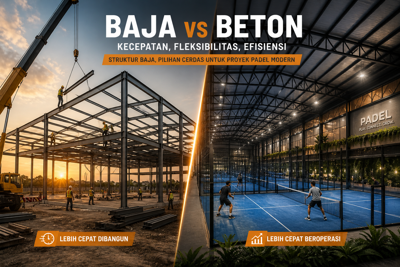 Demam Padel: Mengapa Struktur Baja Menjadi Pilihan Utama Dibanding Beton Bertulang?